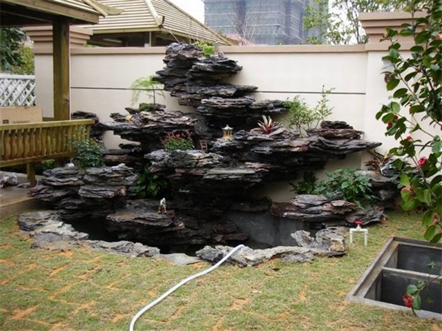 惠州庭院鱼池过滤池改造